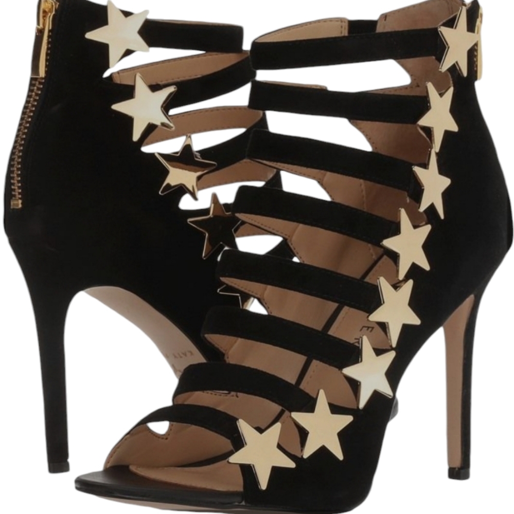 Katy  Perry Black heels with stars New size 7